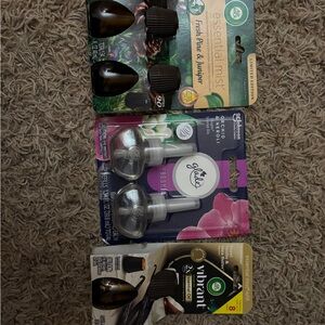 3-Pack Plug-In Air Freshener & Essential Oil Diffuser Set - Green, Purple, Black